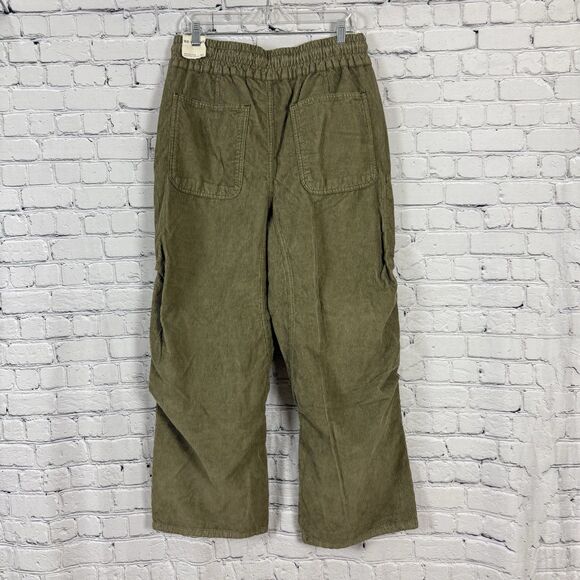 NWT We The Free People Modern Love Pull On Cord Jeans Green High Rise - Picture 14 of 16